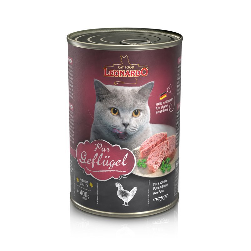 Leonardo Cat Cans Pure Poultry 400g