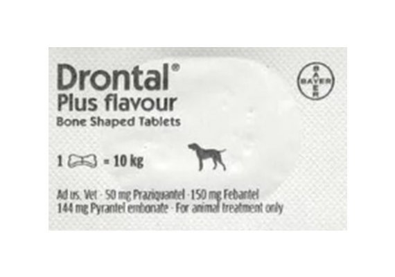 درونتال بلس للكلاب — أقراص طرد الديدان بطعم اللحم (قرص واحد) | Drontal Plus Dog 1 Tablet