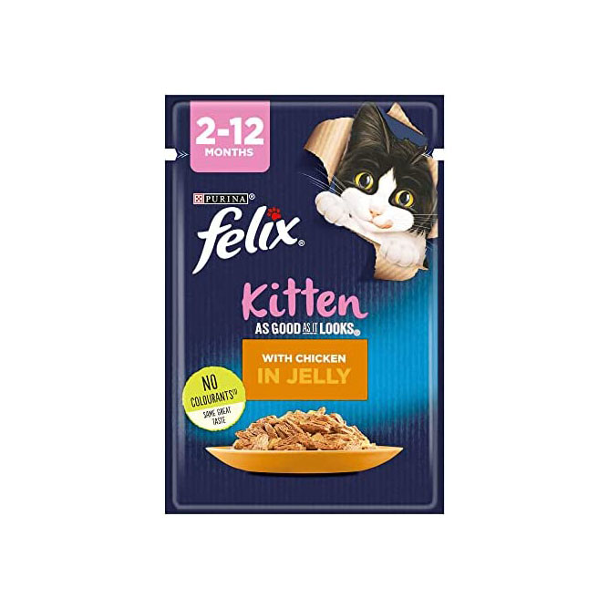 Felix kitten with chicken in jelly 85g