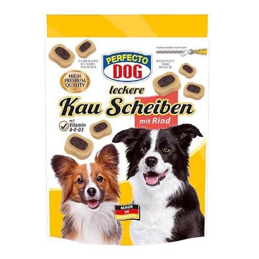 Perfecto Delicious Chewing Slices with Beef for Dog 155 g