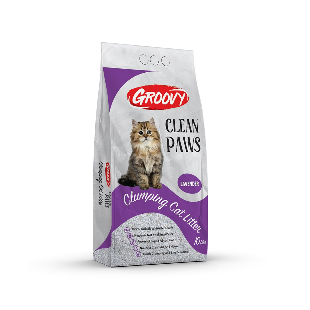 Groovy Clumping Lavander Cat Litter 10L