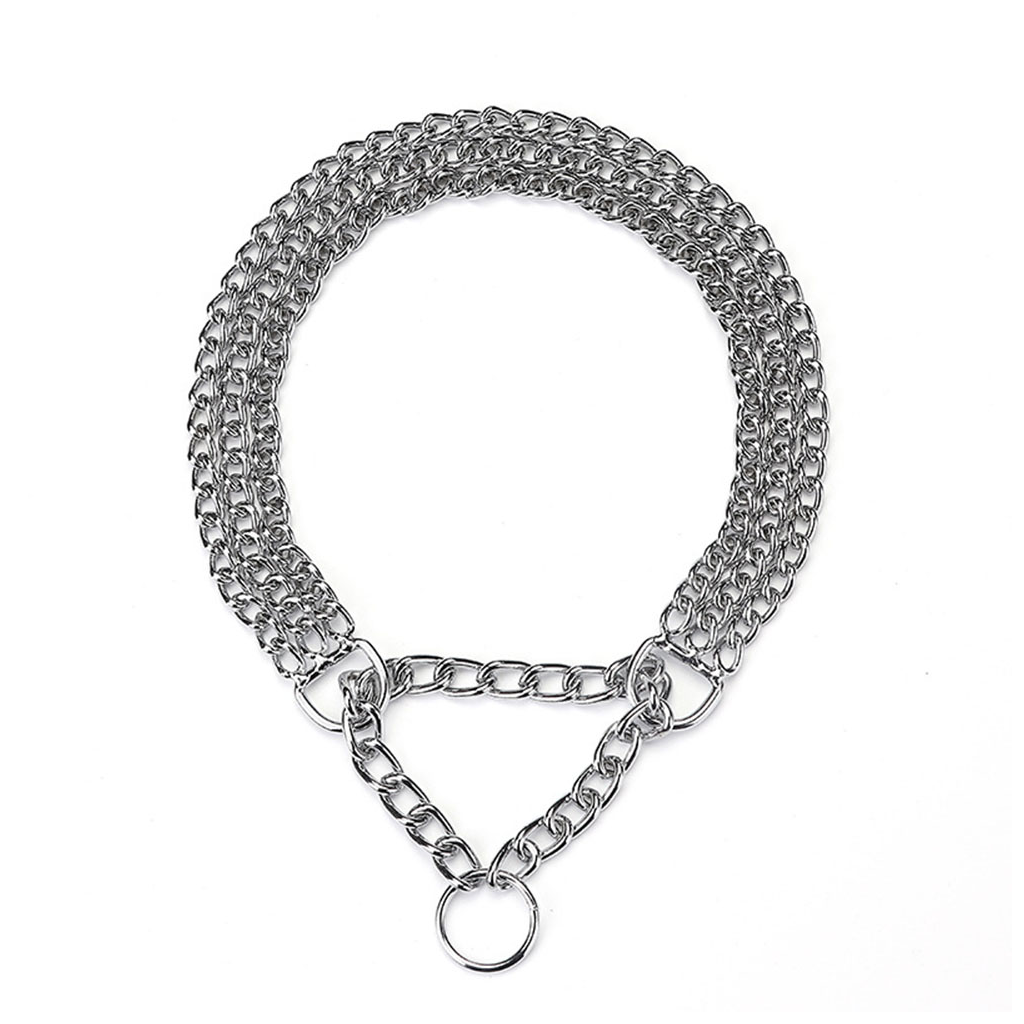 3-Row Dog Chain Training Collar