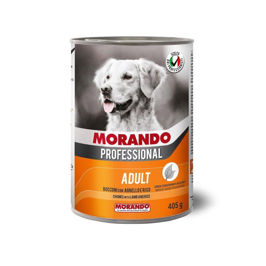 Morando Dog Chunks with Lamb and Rice 405g