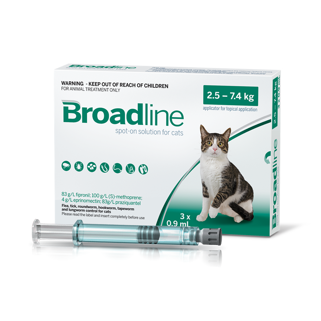 Broadline Spot-On Solution for Large Cats ( 2.5 - 7.5Kg ) X 1 Dose