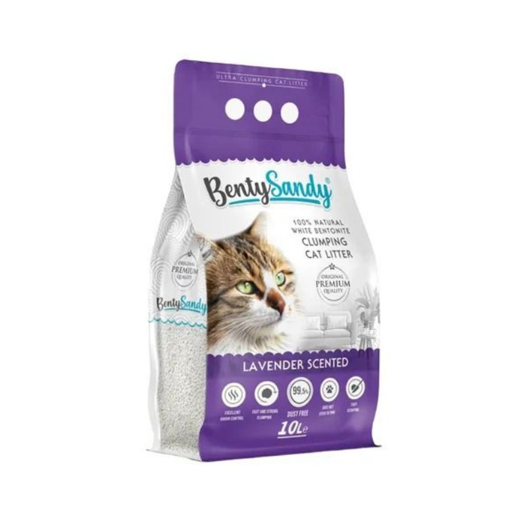 Benty Sandy Clumping Cat Litter Lavander 10 L