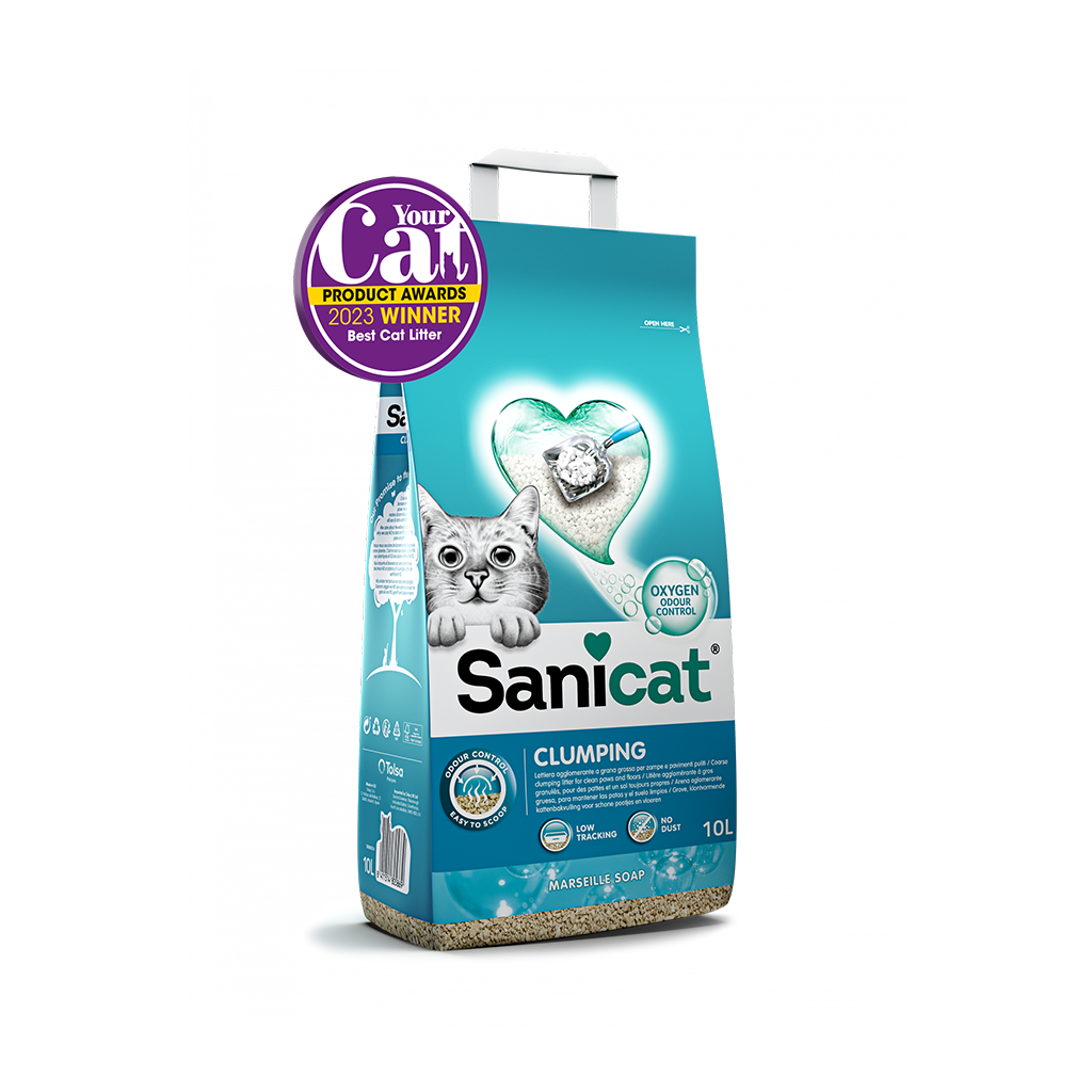 Sanicat - Clumping Cat Litter with Marseille Soap scent | 10 L capacity