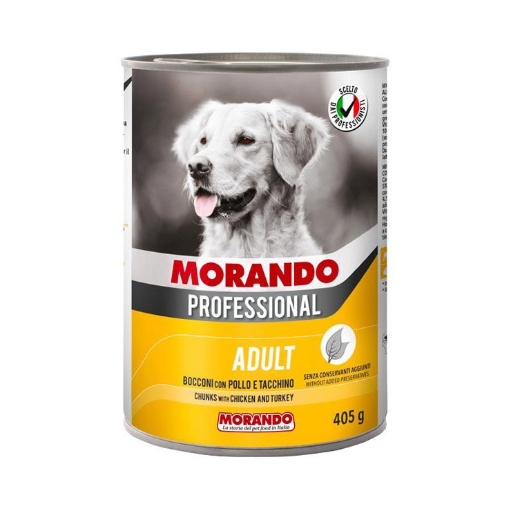 Morando Dog Chunks chicken turkey wet 400g