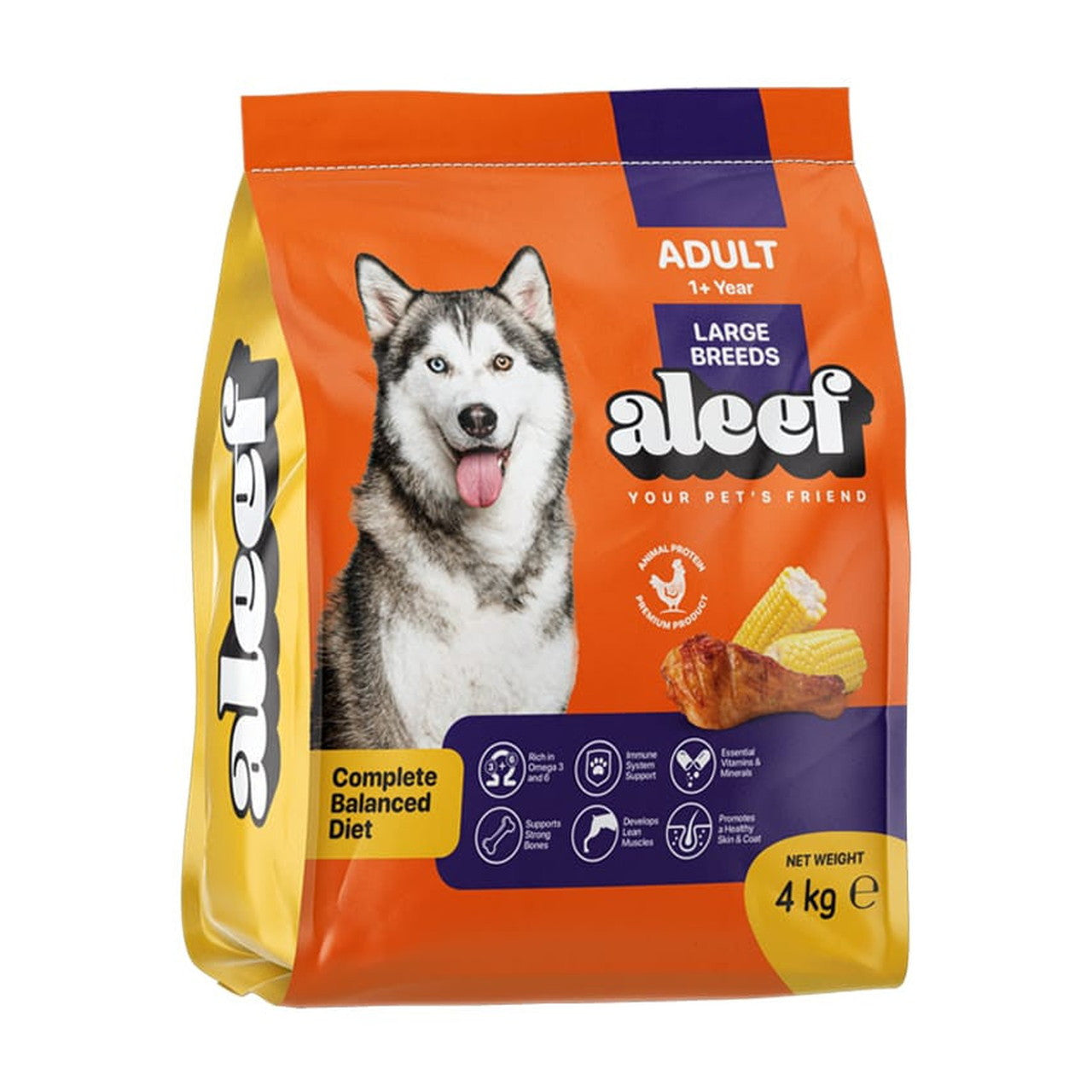 aleef Adult Dog Dry Food - Large Breeds 4 Kg