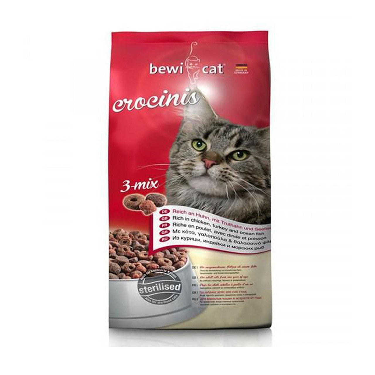 Bewi Crocinis 3 Mix Sterilised Cat Dry Food 1kg