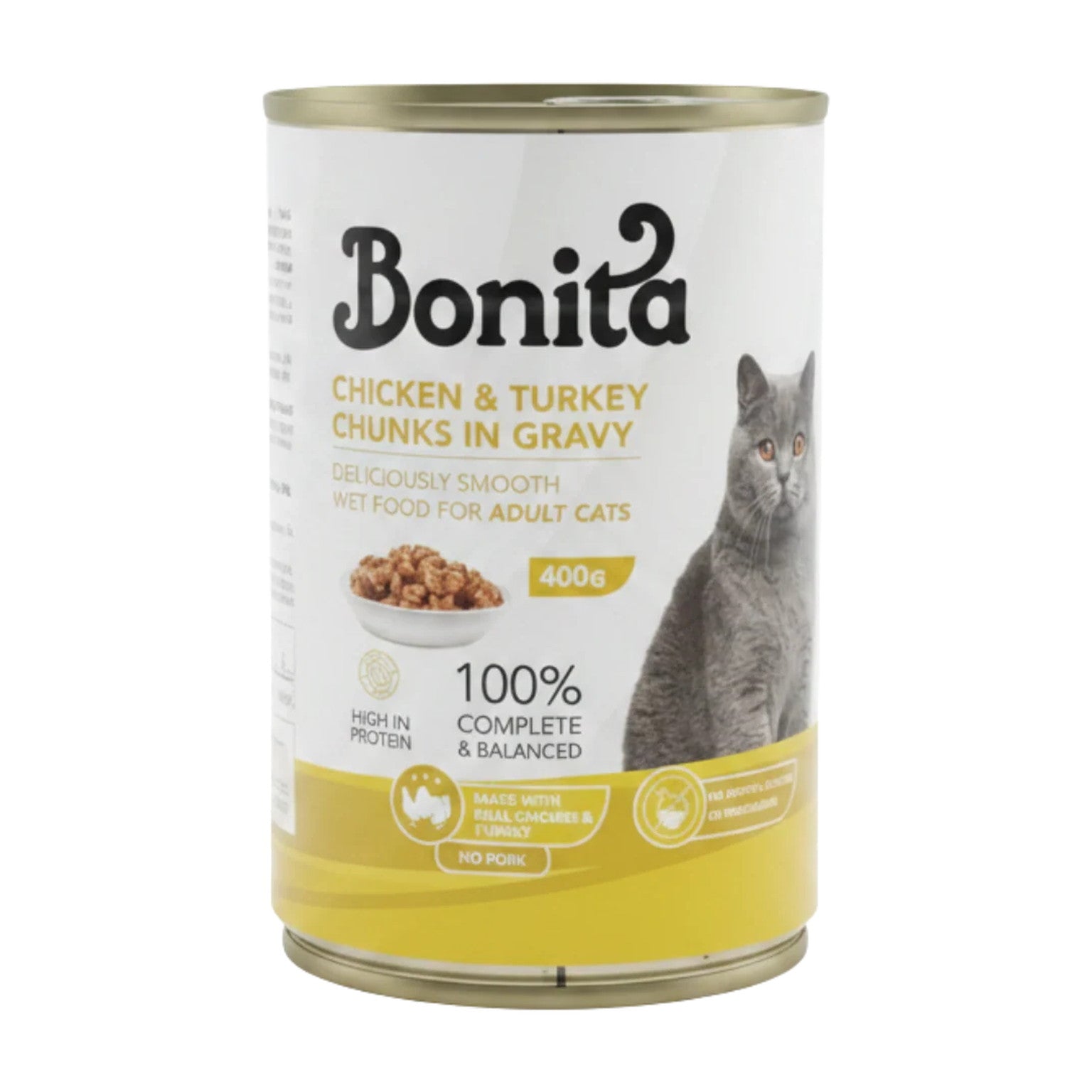 Bonita Chicken & Turkey Chunks In Gravy 400 g