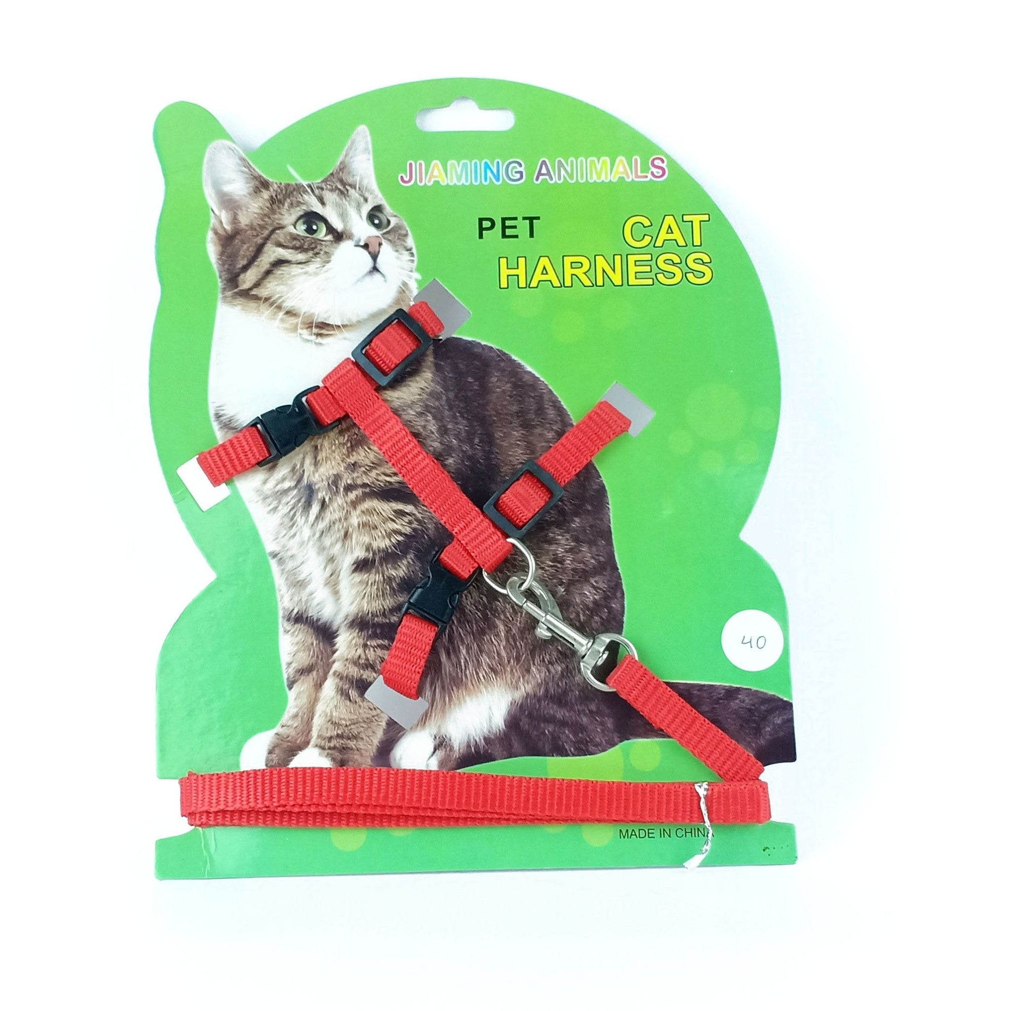 Cat Vest Leash Harness on card (1 cm ? 110 cm ? 16-37 cm)