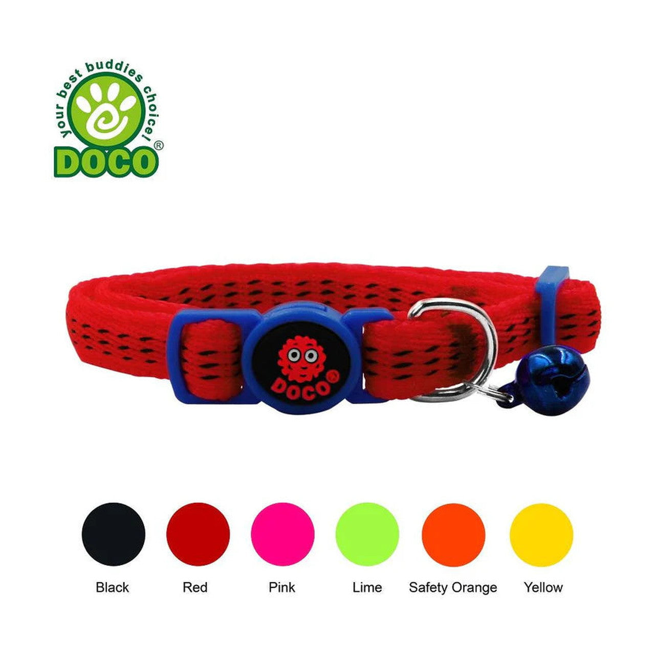 Doco Nylon Classic Cat Collar With Bell