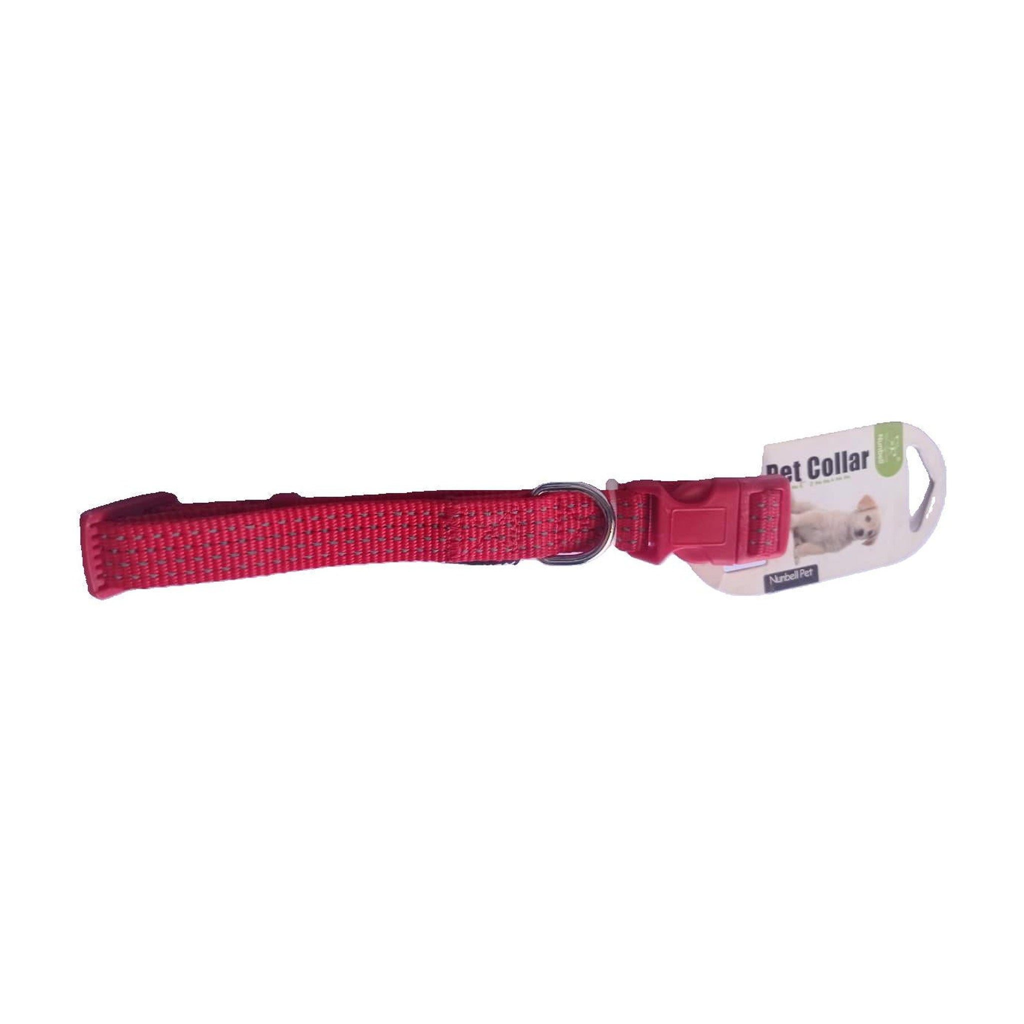 NUNBELL  PET COLLAR-RED-MEDIUM