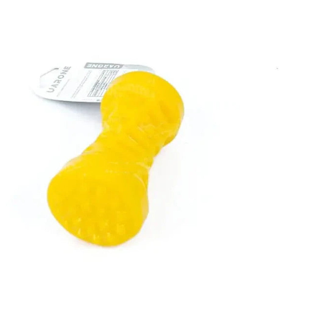 Nunbell Squeaky Dog Bone Toy Puppy Soft Squash Plush Interactive Exercise  yellow