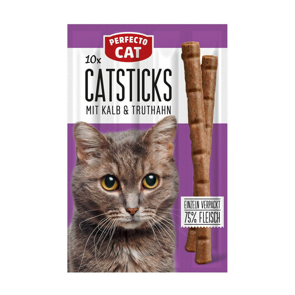 Perfecto Cat 10X Catsticks Mit Kalb & Truthahn 50g
