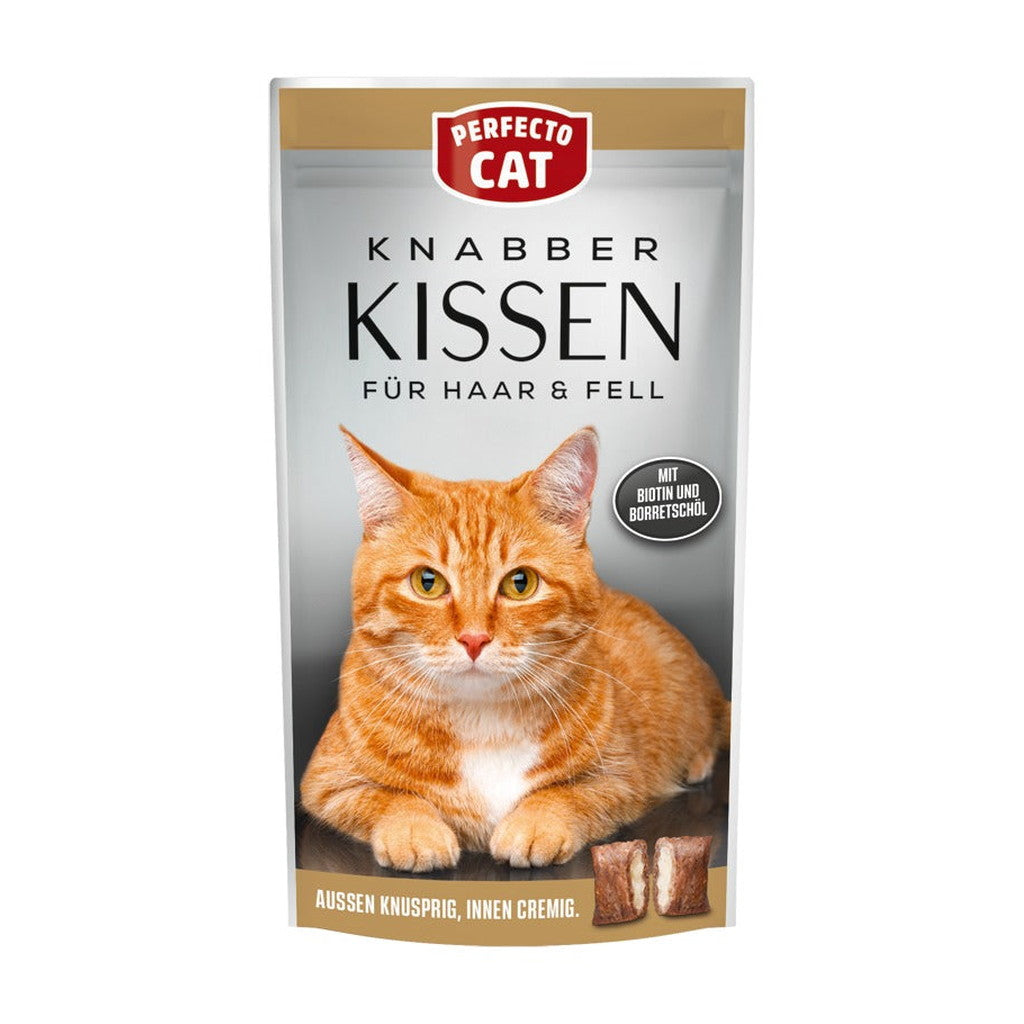 Perfecto Cat Knabber Kissen fur Haar & Fell 50g