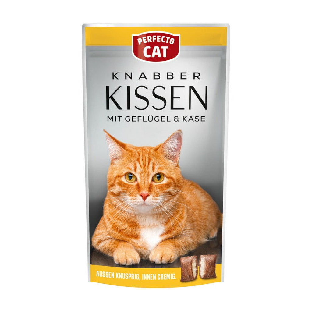 Perfecto Cat Knabber Kissen MIT Geflugel & kase 50g
