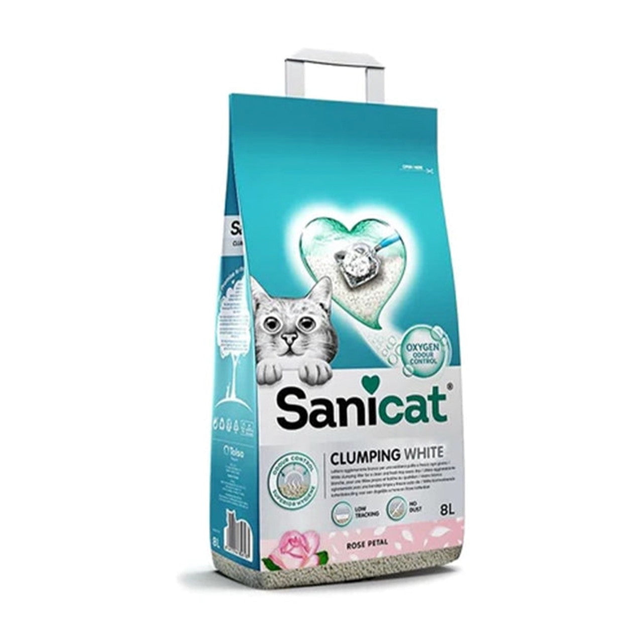Sanicat Clumping Cat Litter White Rose Petal 8L