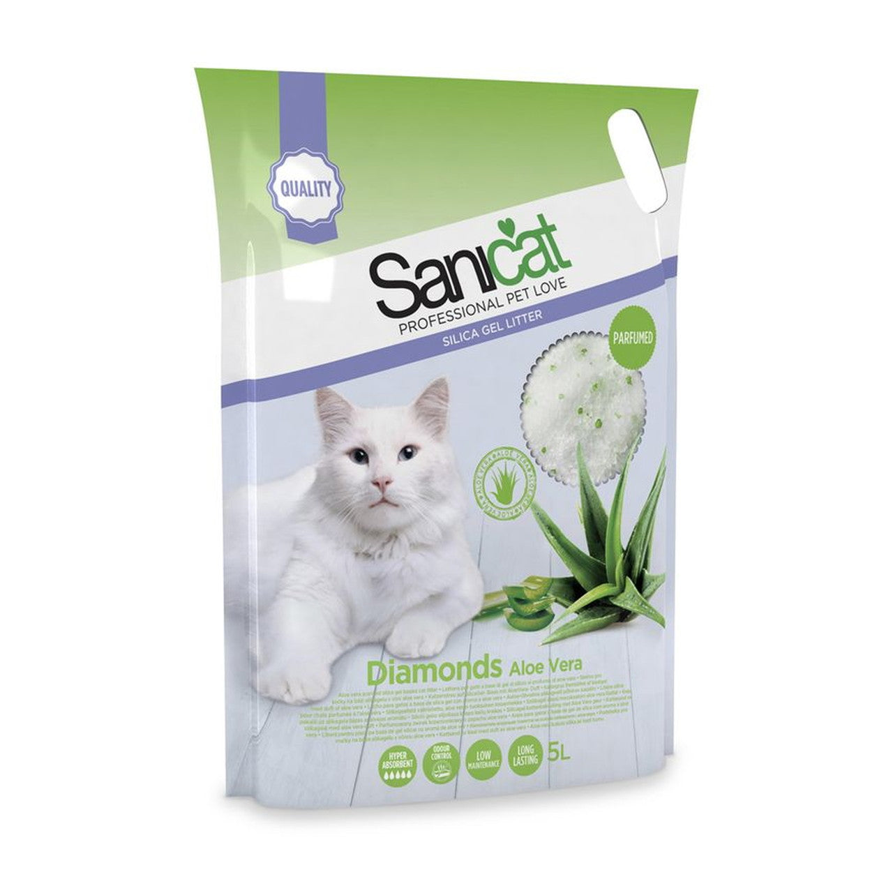 SaniCat Diamonds Aloe Silica Gel 5L