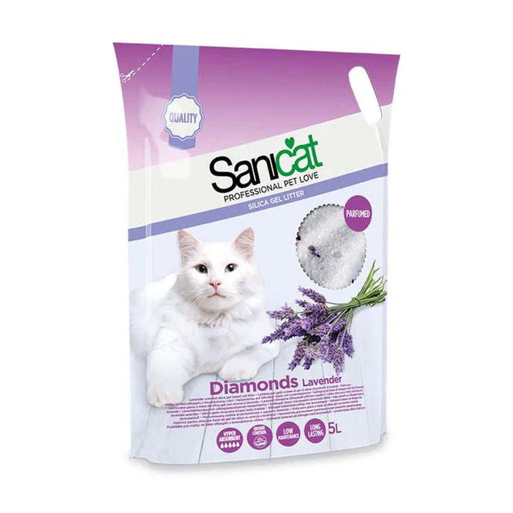 SaniCat Diamonds Lavender Silica Gel 5L
