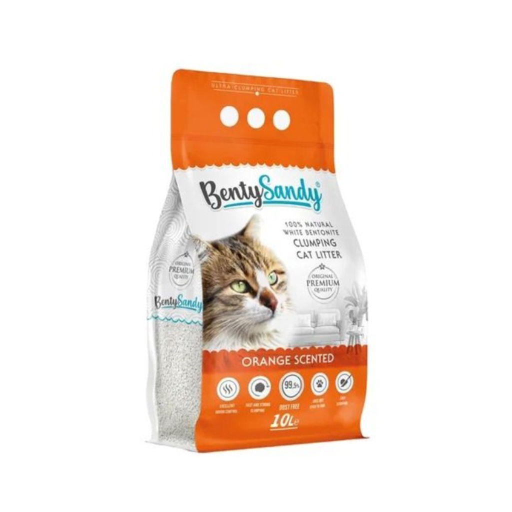 Benty Sandy Clumping Cat Litter Orange 10 L