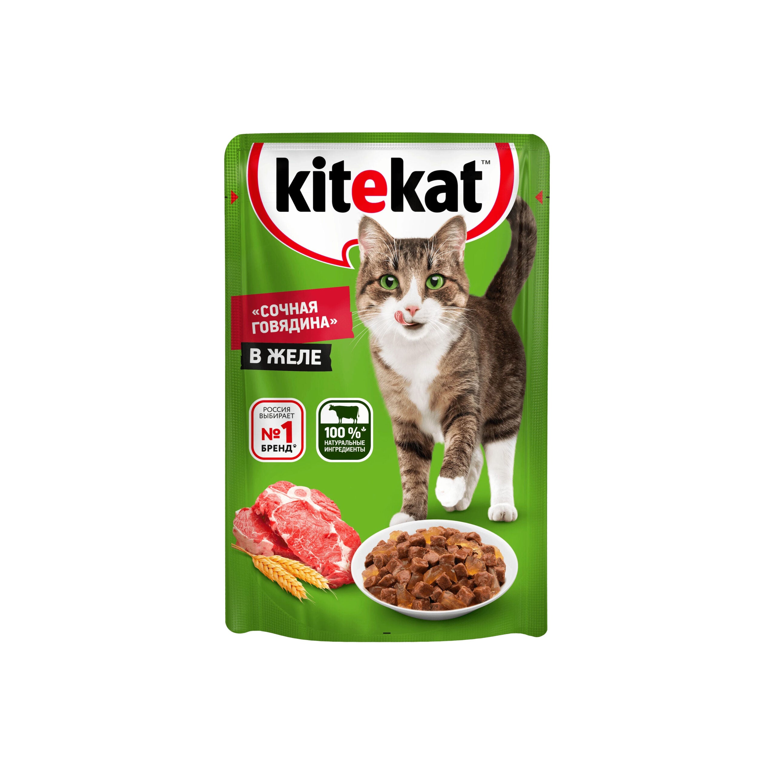 Kitekat with Beef pieces in jelly 85g