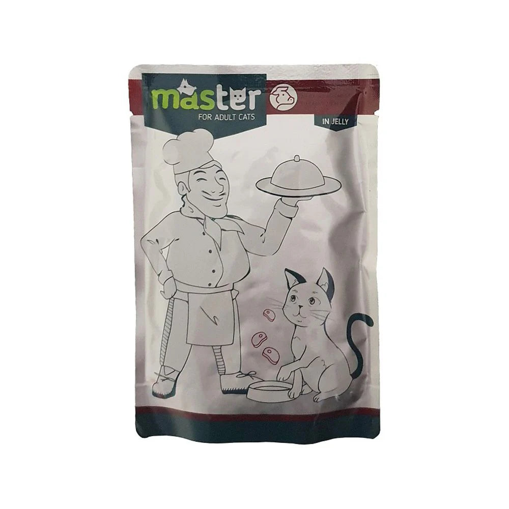 Master Cat Wet Food Adult with Meat Jelly Pouch 80 g