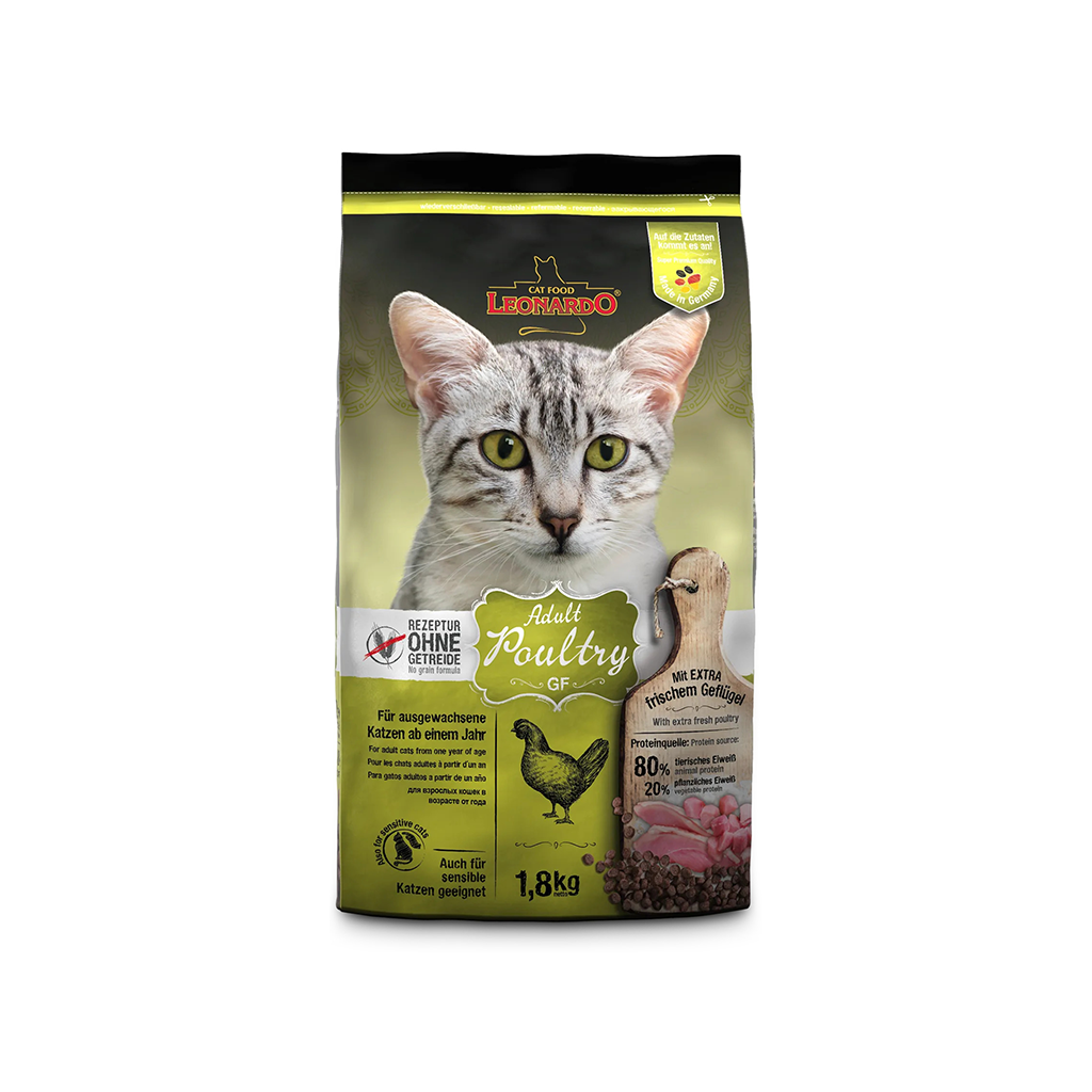 Leonardo Adult Poultry Grain Free Cat Dry Food 1.8 Kg