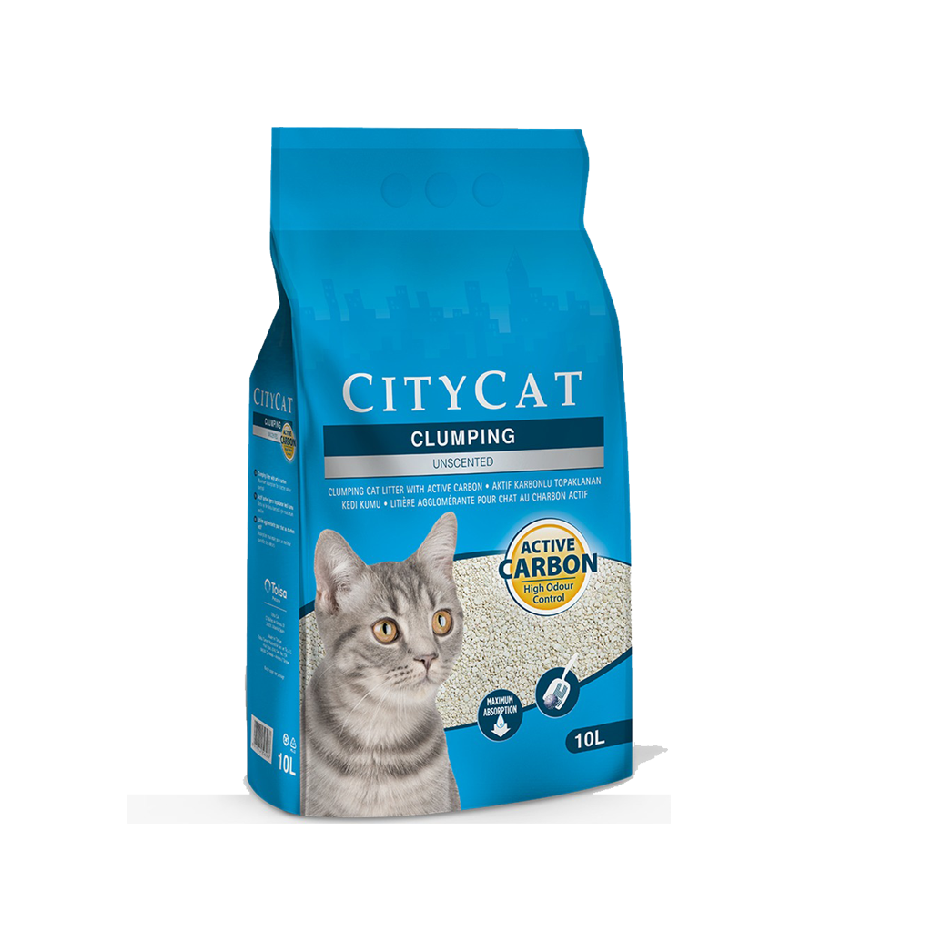 Citycat Clumping Cat Litter Active Carbon 10 L