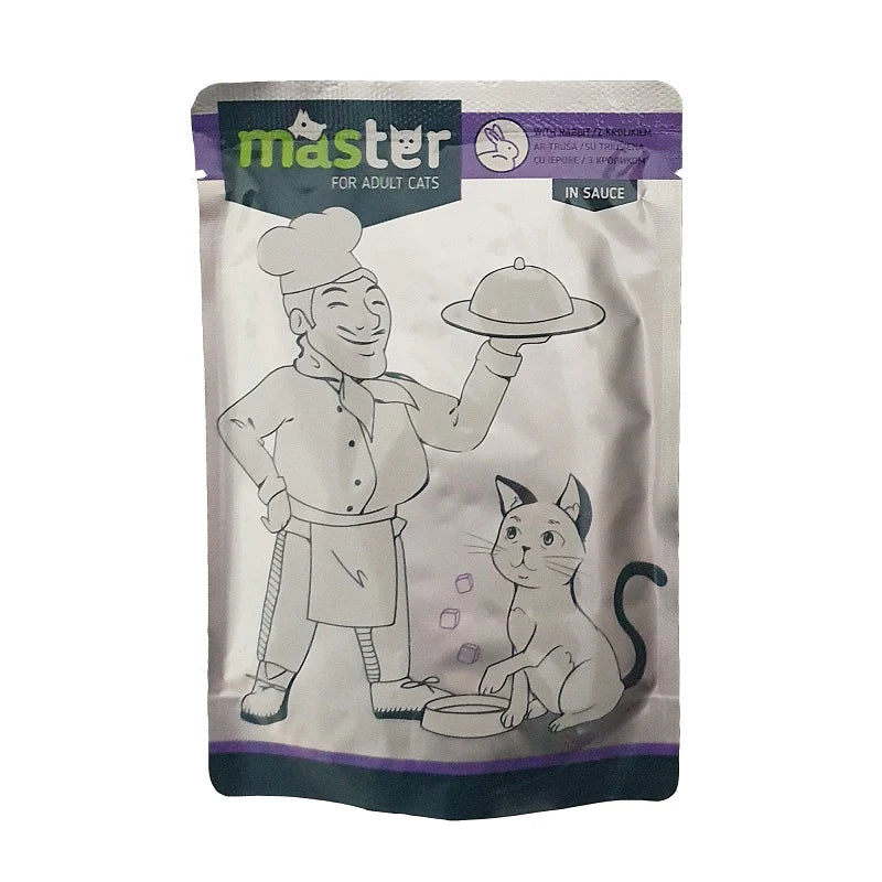 Master Cat Wet Food Adult with rabbit in Sauce Pouch 80 g