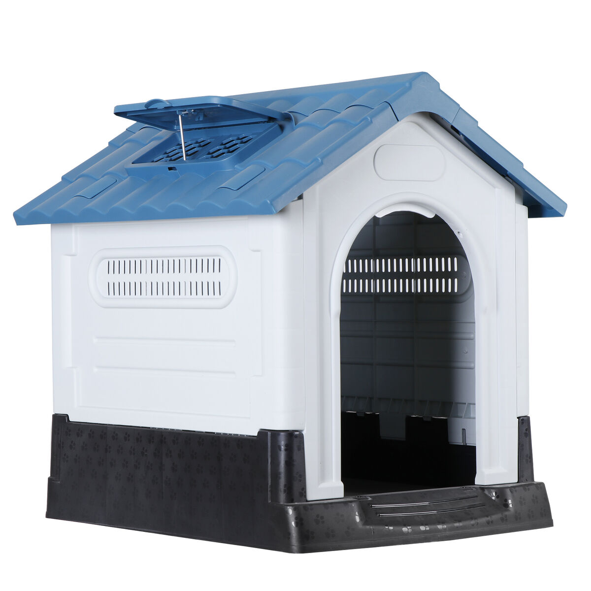 Naomi Plastic dog oasis with metal door and sky window Medium Sky Color