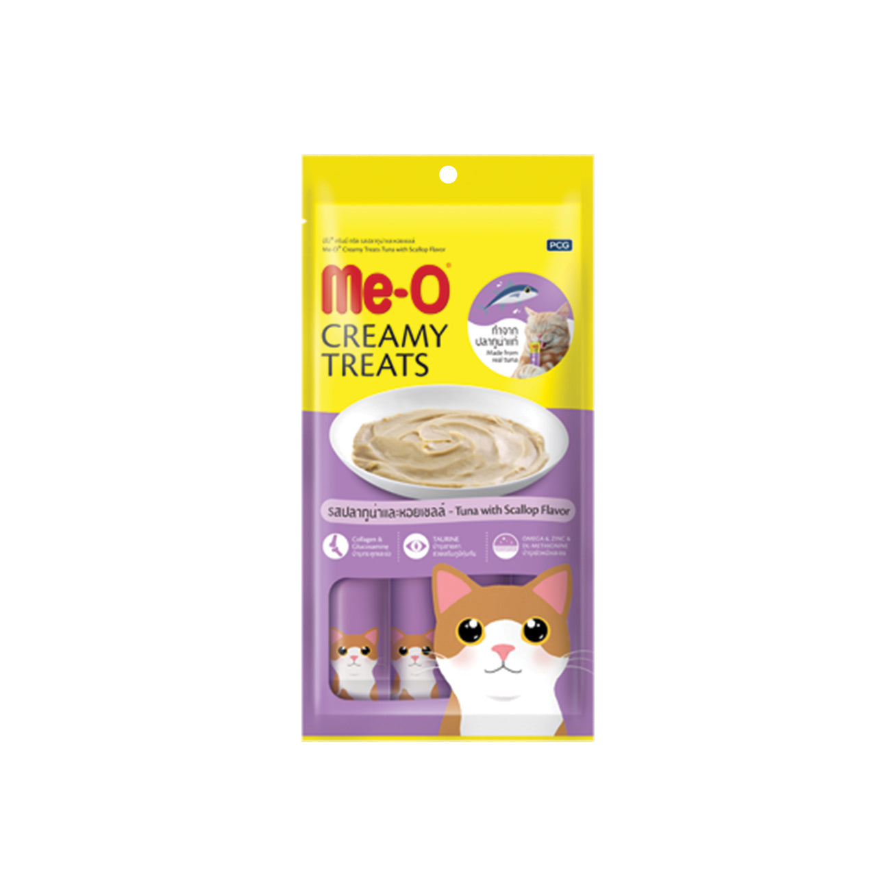 Me-o Creamy Treat with Tuna & Scallop 4x15g