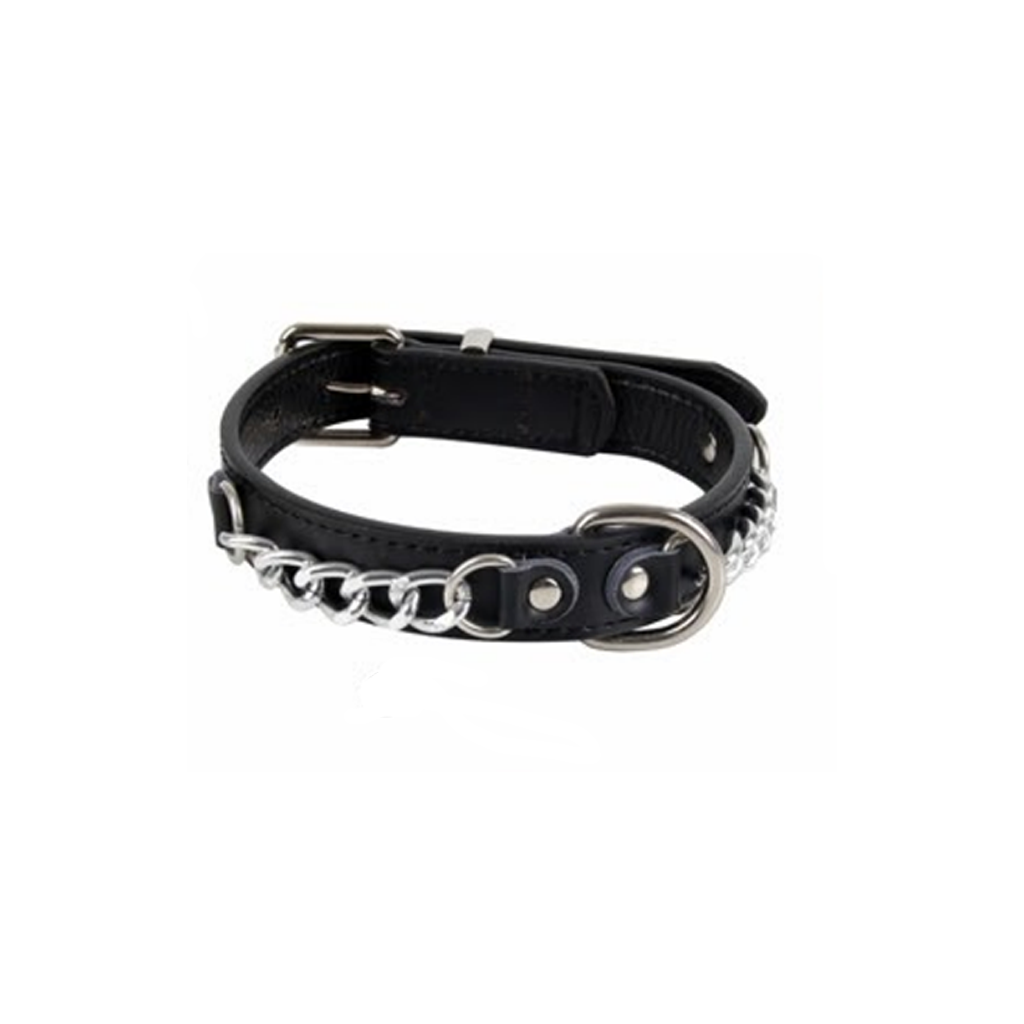 Naomi Leather Collar With accessory Chains