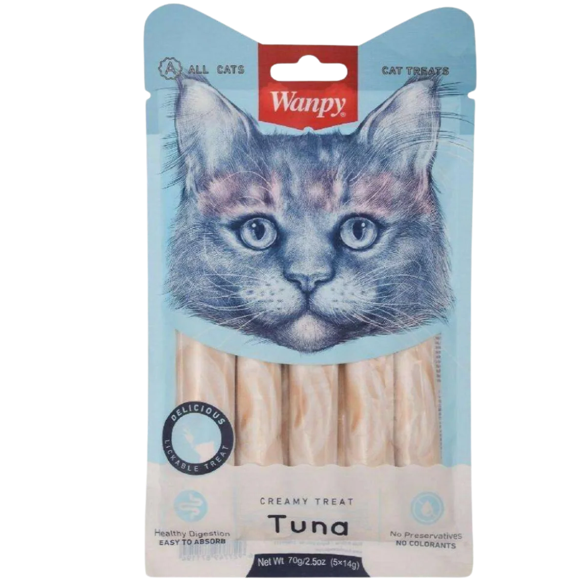 Wanpy Creamy Treats Pack Of 5*14g (Tuna)