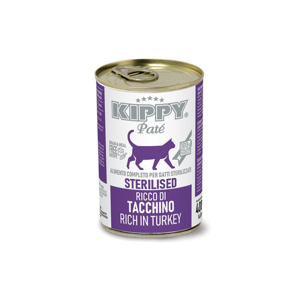 Kippy Pate Sterilized Cat Wet Food with Turkey 400g