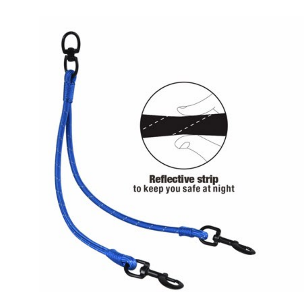 Naomi Double Reflective Leash For Two Dogs