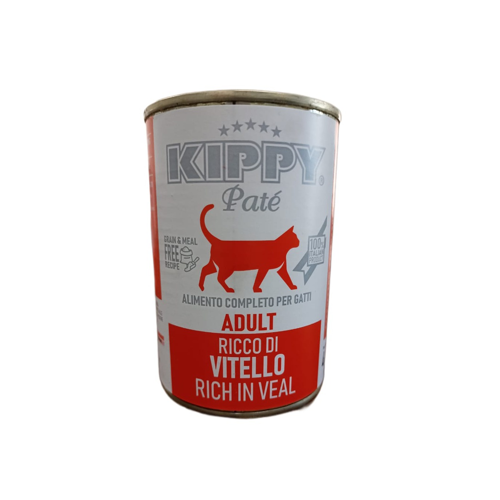 Kippy Pate Adult Cat Wet Food with Veal 400g