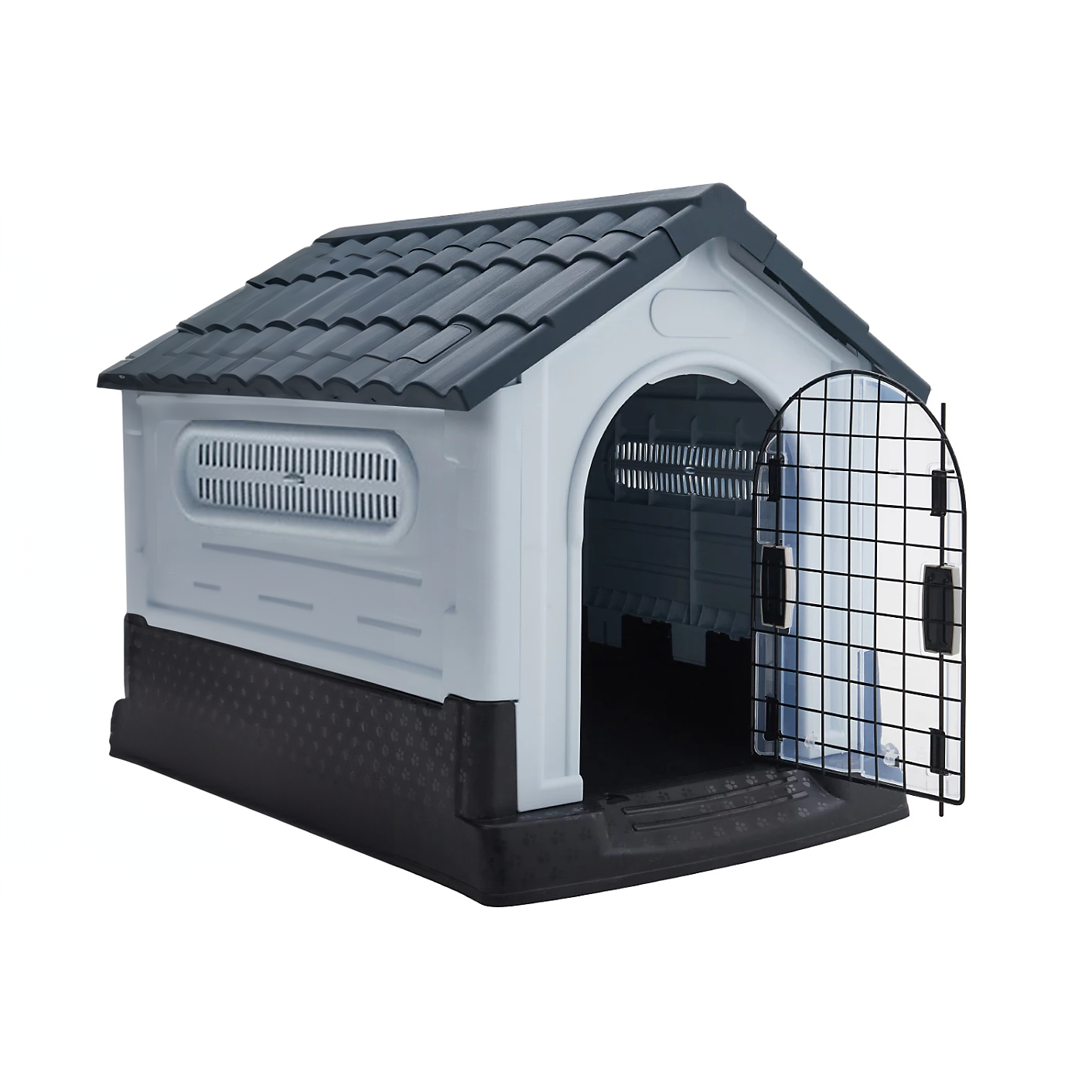 Naomi Plastic dog oasis with metal door Large Black