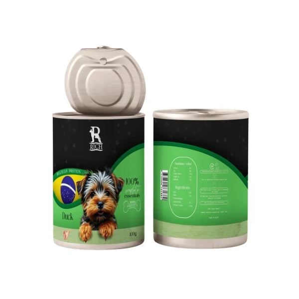 Rich Pate Adult Dog Wet Food Cans  With Duck 400 g