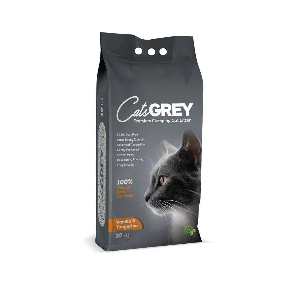 Cats Grey Premium Clumping Cat Litter Vanilla&Tangerine 16Kg