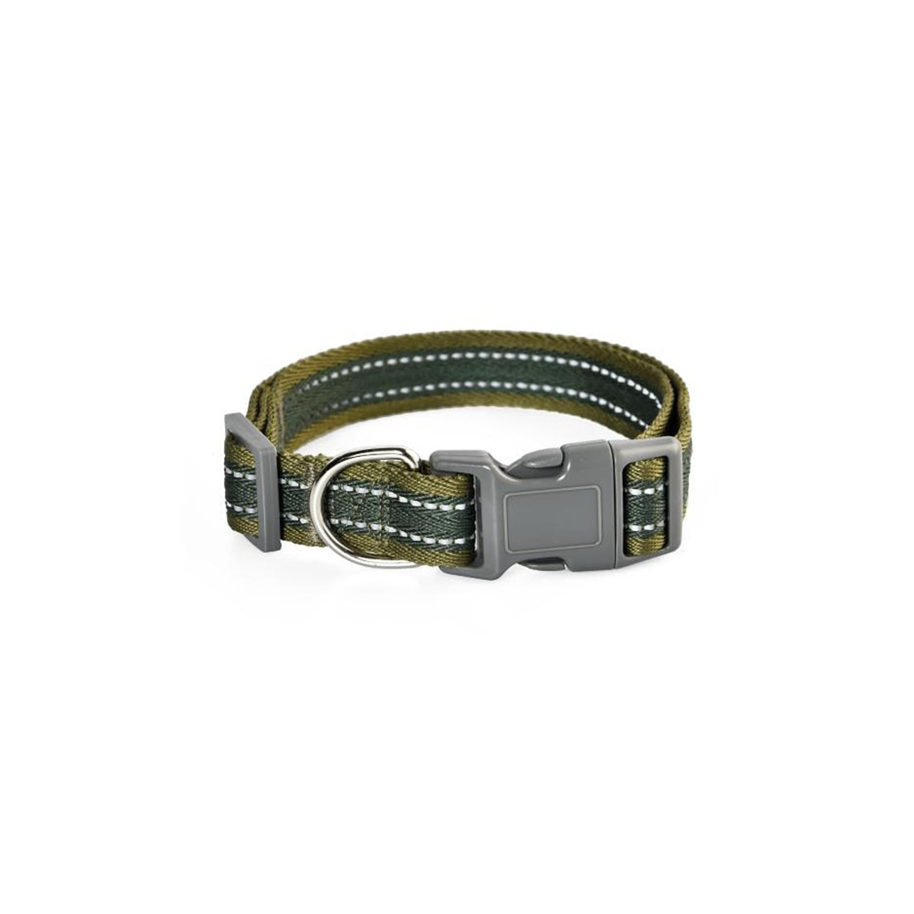 Naomi oil canvas Collar With Reflective Strip